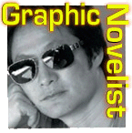 photo of graphic novelist Malcolm Wong promoting new graphic novel DOG-EATERS - artwork by GUILLERMO A. ANGEL, published by Dabel Brothers in USA to be released in Nov. 2008 - go to website  http://www.dogeaters-manga.com BY CLICKING HERE