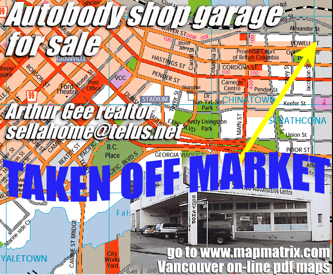 Alexander St. Autobody-garage for sale, Vancouver, Canada - see sellahome@metropolisrealty.com